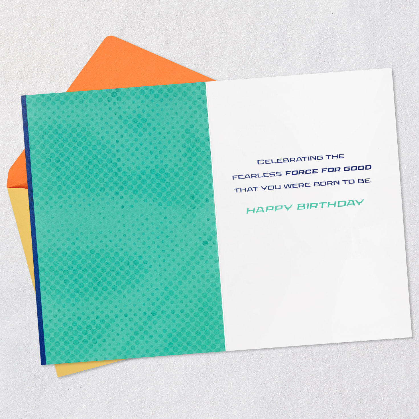 Superman Birthday Card Open card with envelope image number 3