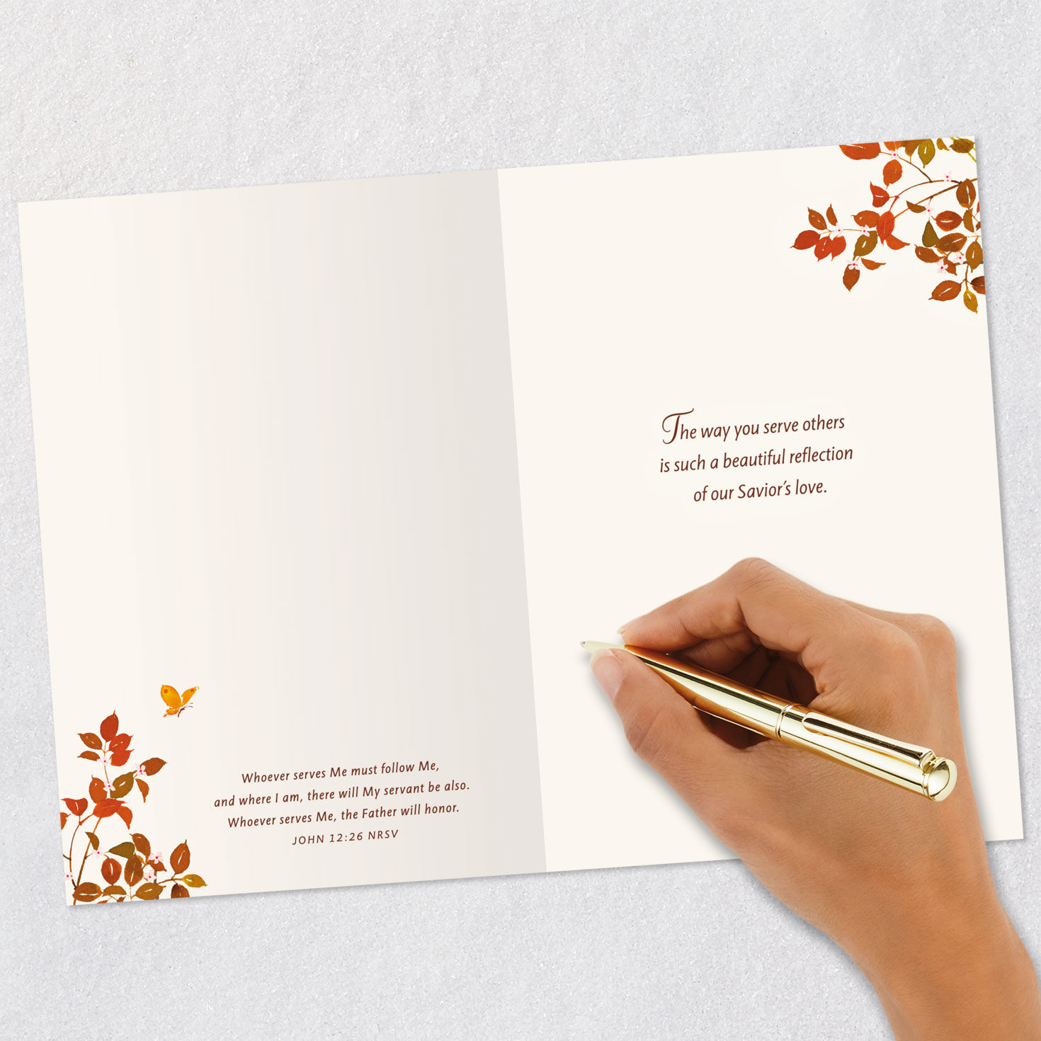 Sunset Lake Religious Clergy Appreciation Card Signing card image number 7