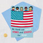 Thank You for Your Service Veterans Day Card from Kids Card Front with Envelope and Gold Seal image number 5