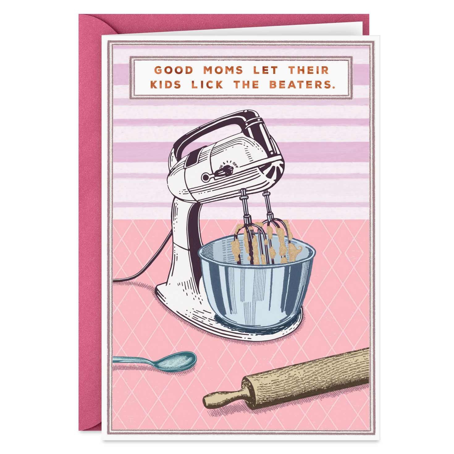Lick the Beaters Funny Mother's Day Card for Mom