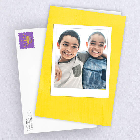 Personalized Photo on Yellow Photo Card, , large image number 4