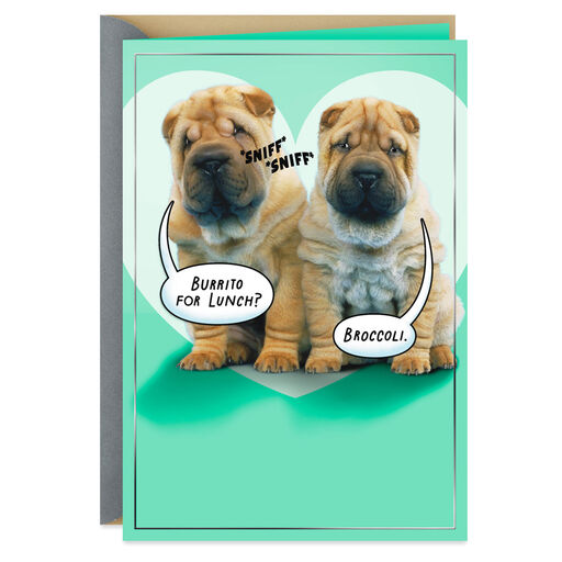 Farting Shar-Pei Dogs Funny Anniversary Card, 