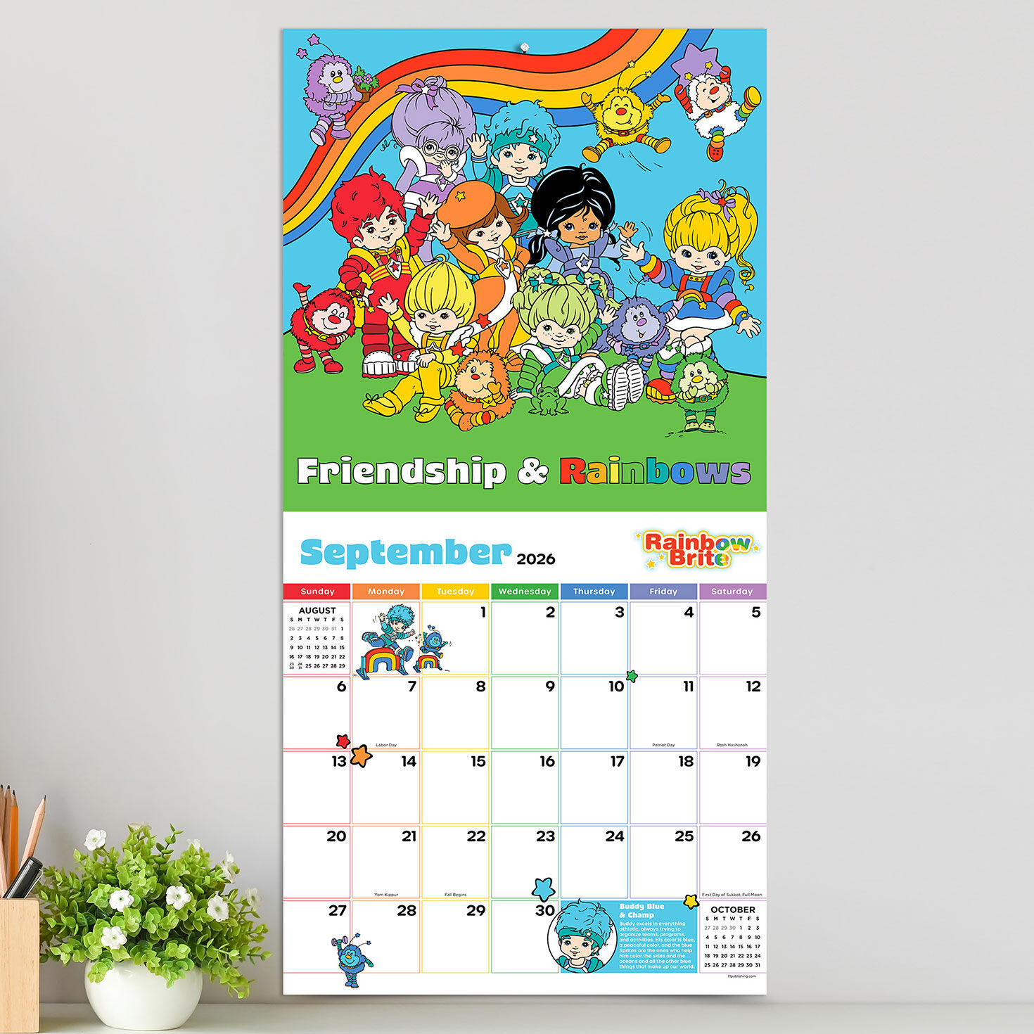 Rainbow Brite 2026 Wall Calendar in use image number 4