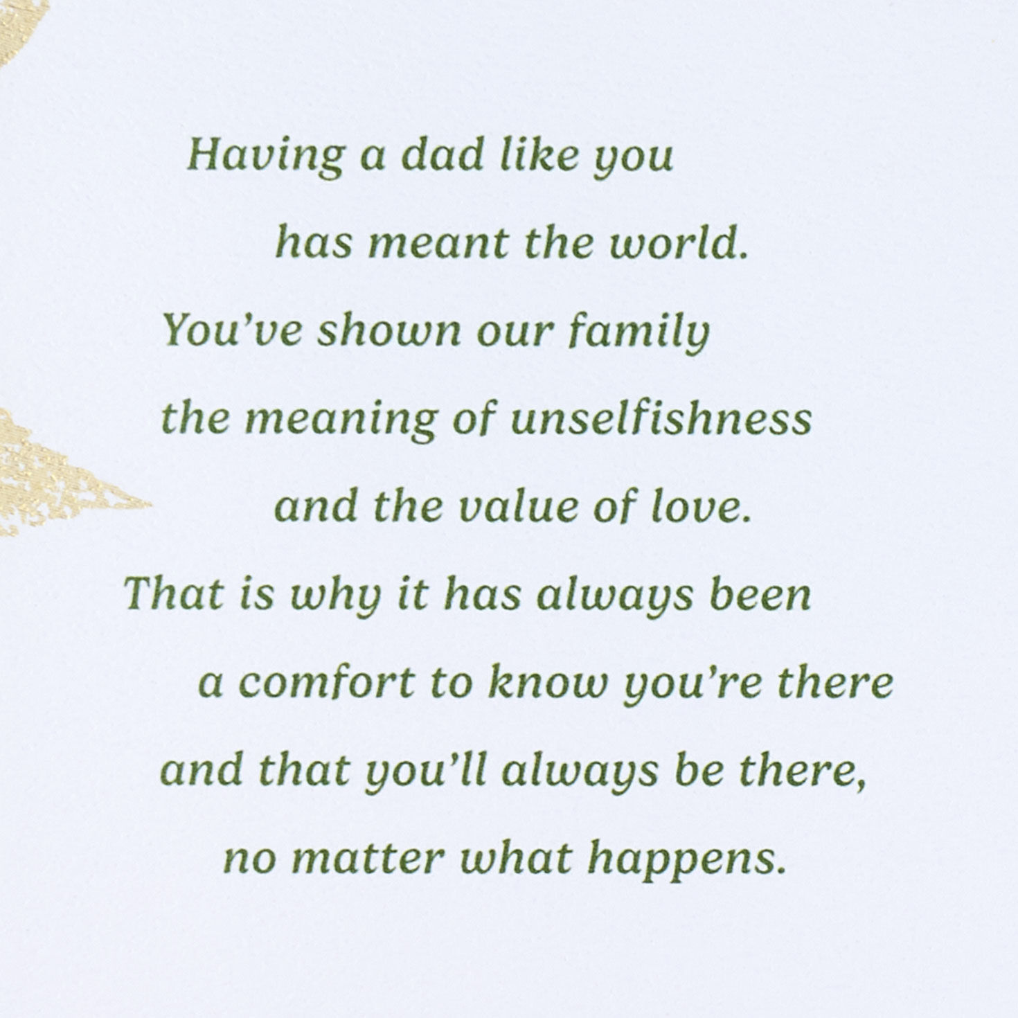 Leaves on Green Dad Father's Day Card Sentiment image number 2