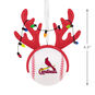 Cardinals Reindeer Baseball Christmas Ornament measurement image number 3