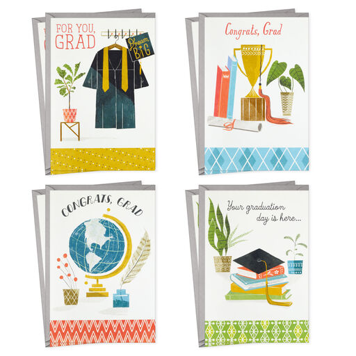 Congrats to the Grad Graduation Cards Assortment, Pack of 8, 