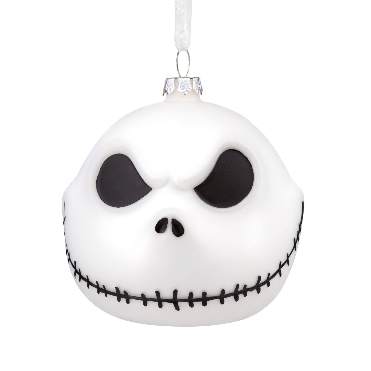 Disney Tim Burton's The Nightmare Before Christmas Jack Skellington Blown Glass Hallmark Ornament