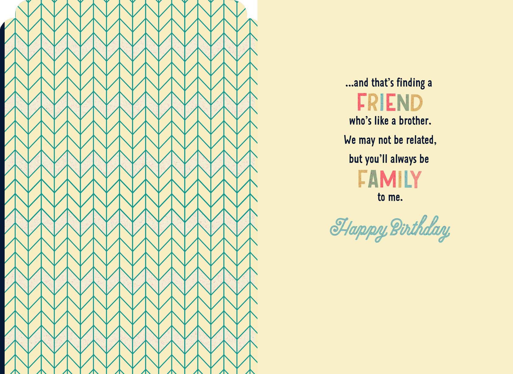 Like a Brother Birthday Card