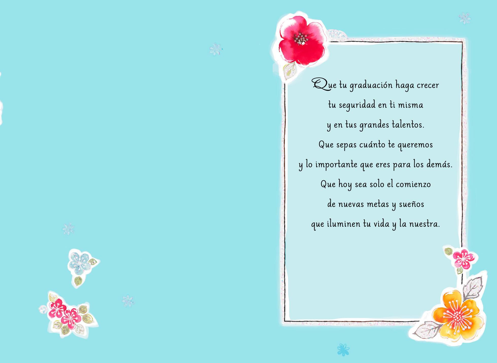 Just the Beginning Spanish-Language Graduation Card for Daughter