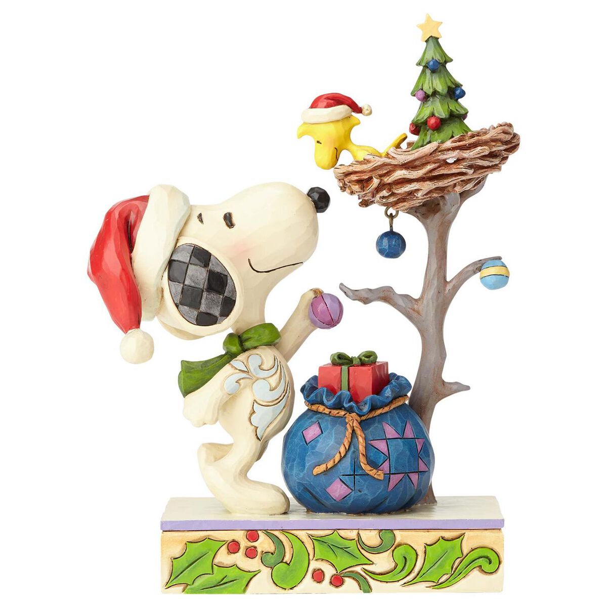 Jim Shore® Peanuts® Snoopy and Woodstock Trim the Tree Figurine
