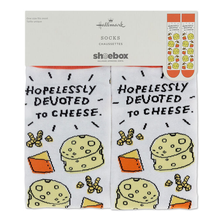 Cheese Rounds Funny Novelty Crew Socks  image number 4