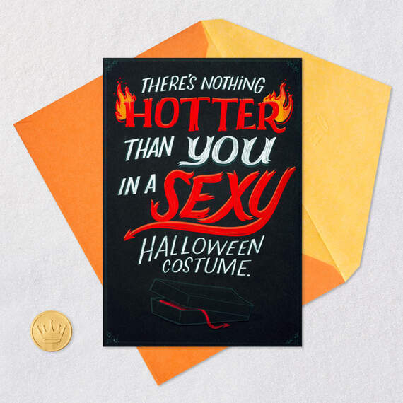 You in a Sexy Costume Romantic Funny Halloween Card, , large image number 5