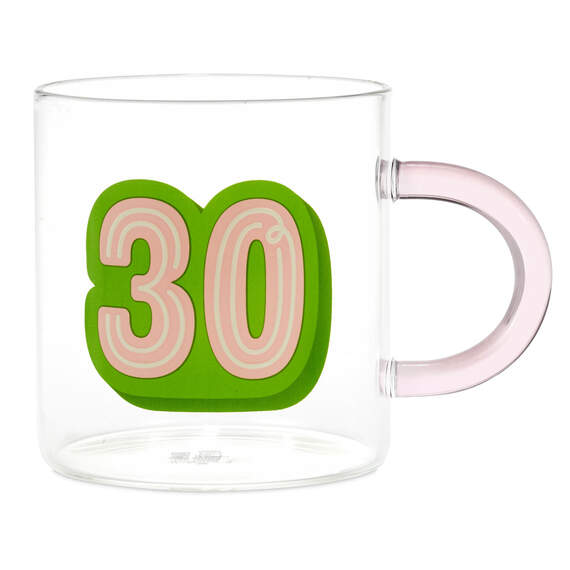 Glass 30th Birthday Mug, 17.5 oz., , large image number 1