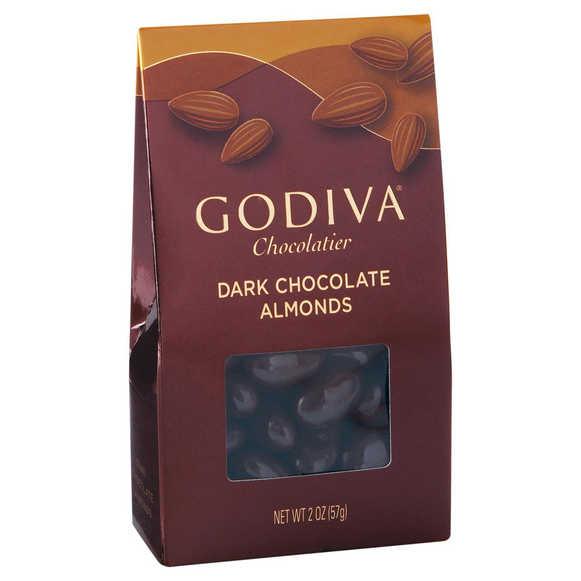 Small Godiva Dark Chocolate Almonds 2 Oz Candy Chocolate