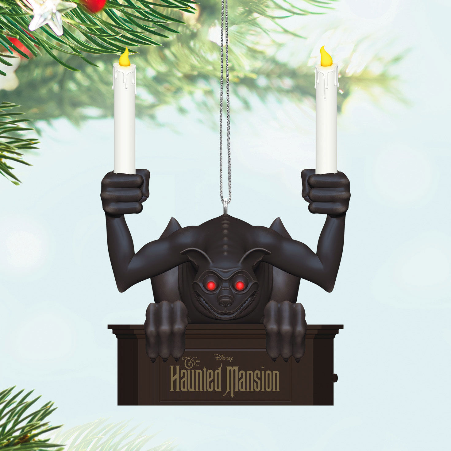 Haunted Mansion Gargoyle Keepsake Ornament hanging on tree image number 2