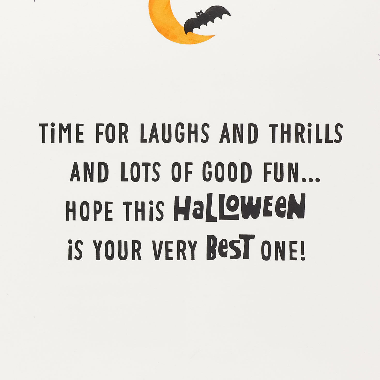 Light Up Pumpkin Purple and Black Halloween Card Sentiment image number 2