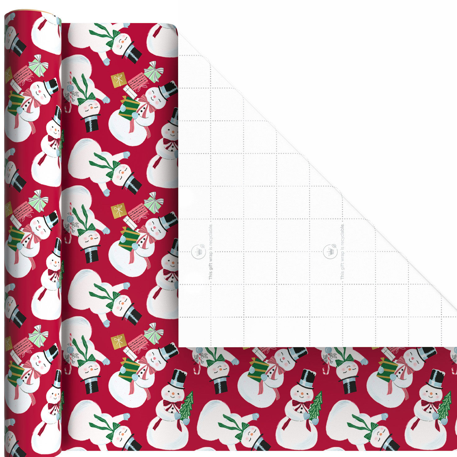 Cute Santa Icons 3-Pack Mini Xmas Gift Wrap Rolls Wrap Square image number 6