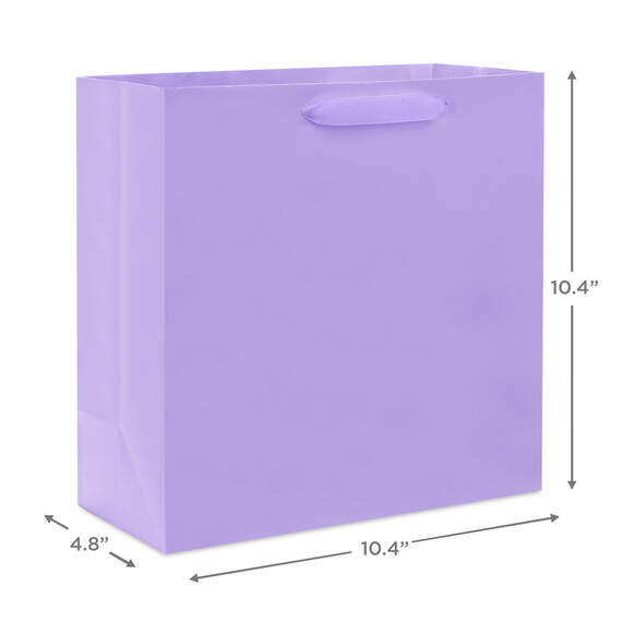 10.4" Lavender Large Square Gift Bag, Lavender, large image number 3