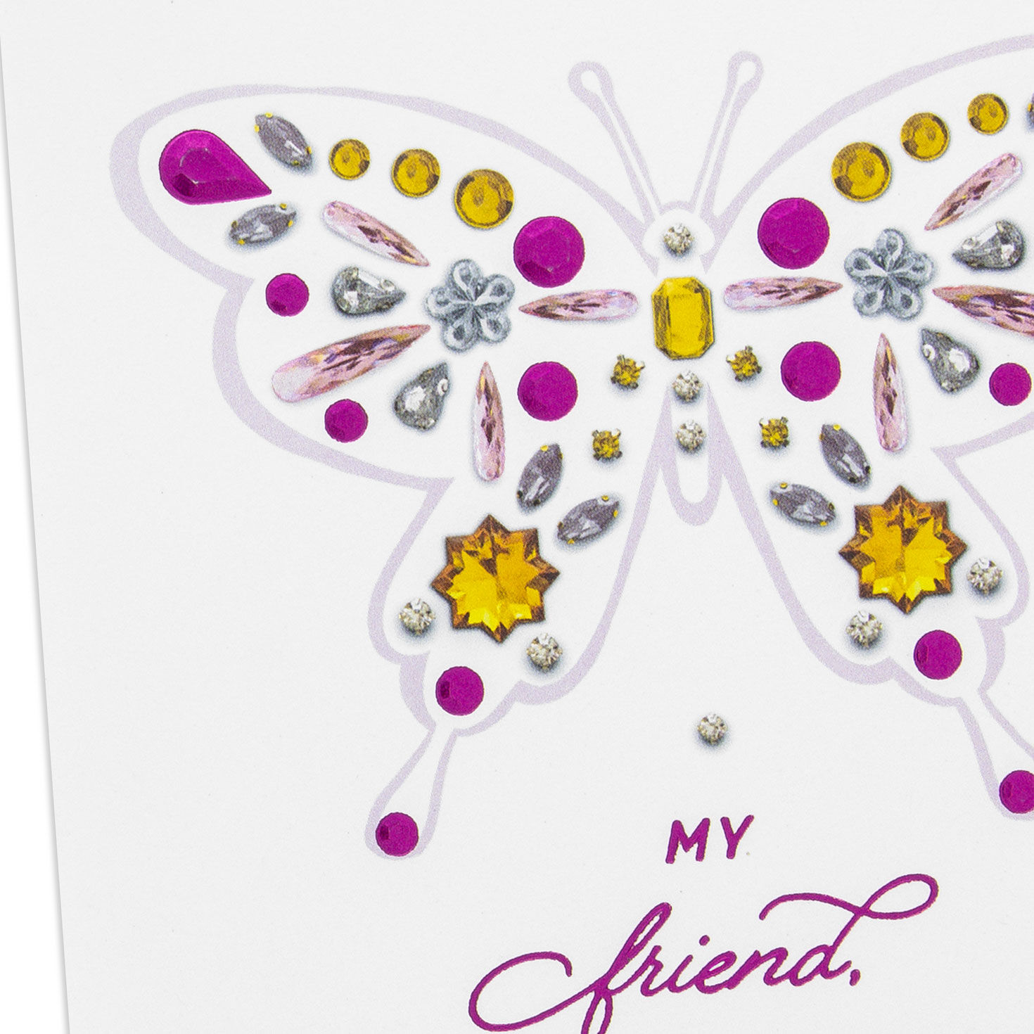 Gemstone Butterfly Mother's Day Card for Friend Card Front Detail image number 4