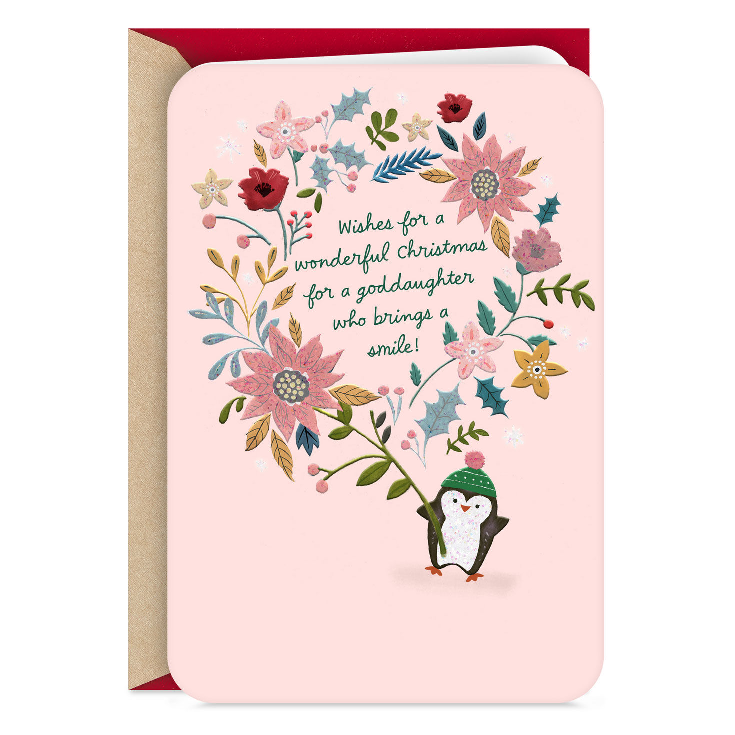 Always Proud and Thankful Religious Christmas Card for Goddaughter