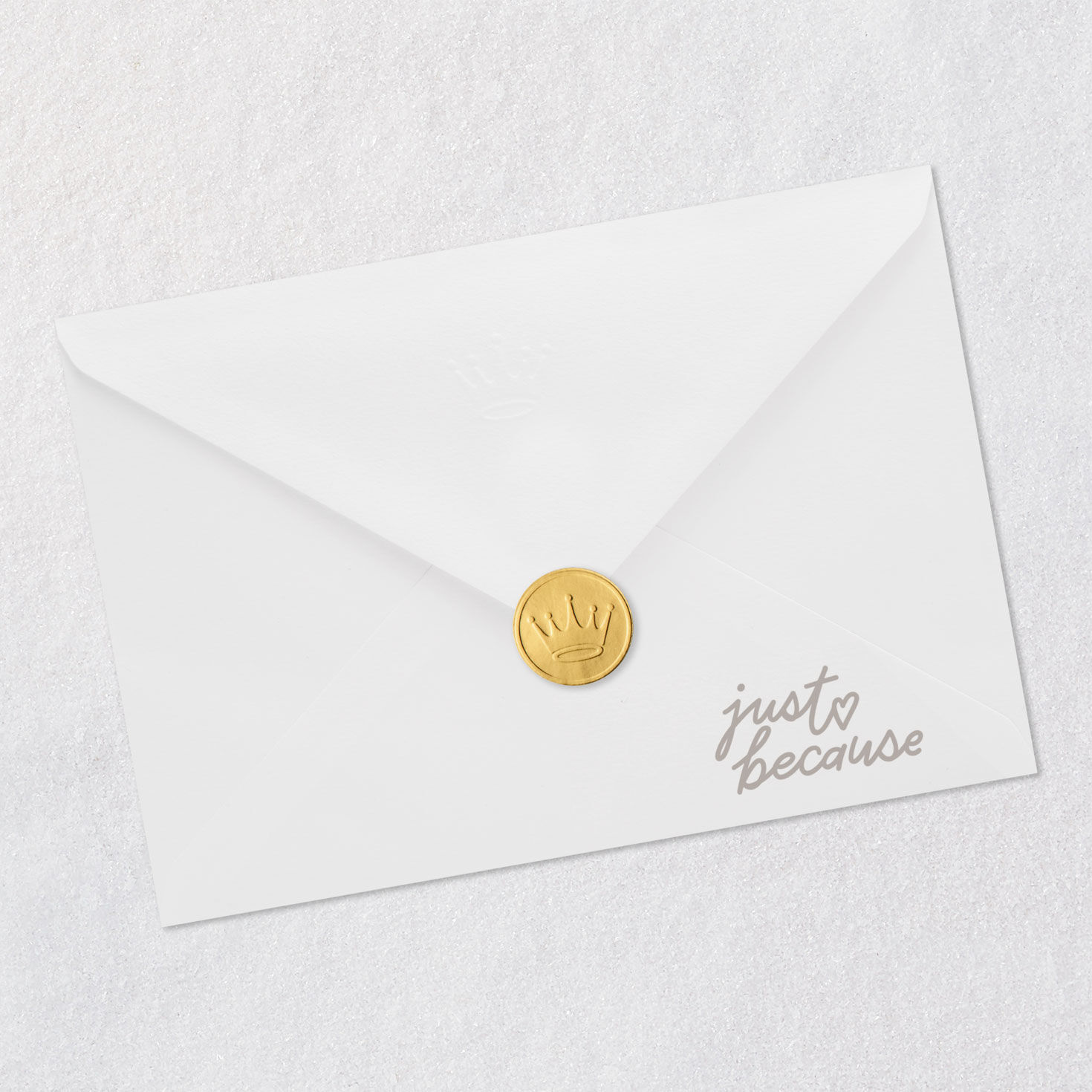 White Heart on Colorful Abstract Background Blank Card Envelope Back with Seal image number 6