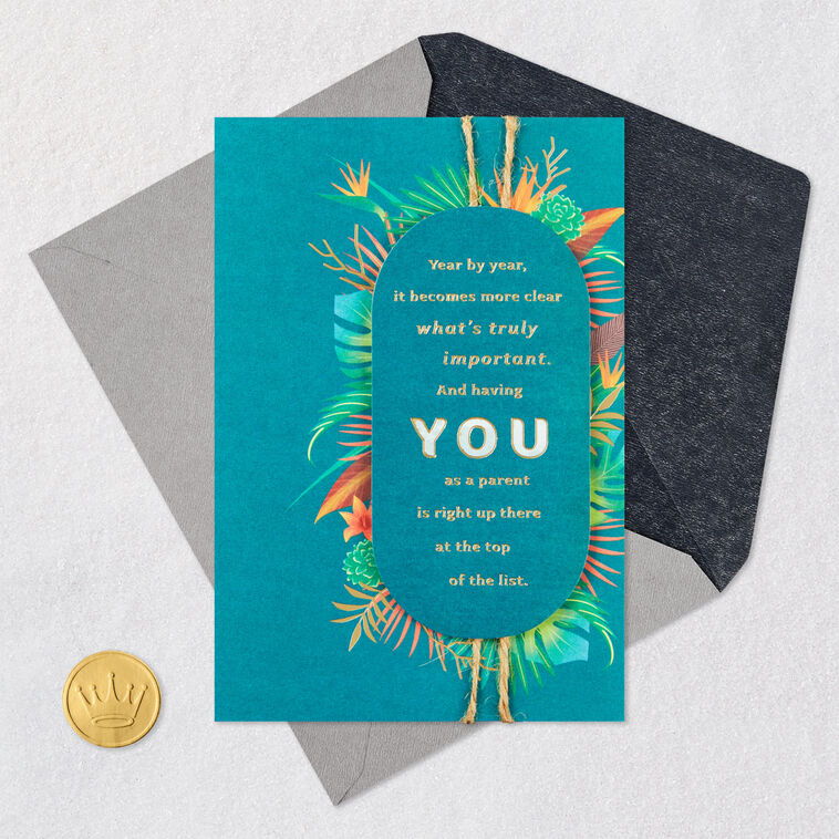 What's Truly Important Is You Birthday Card for Parent, , large image number 5