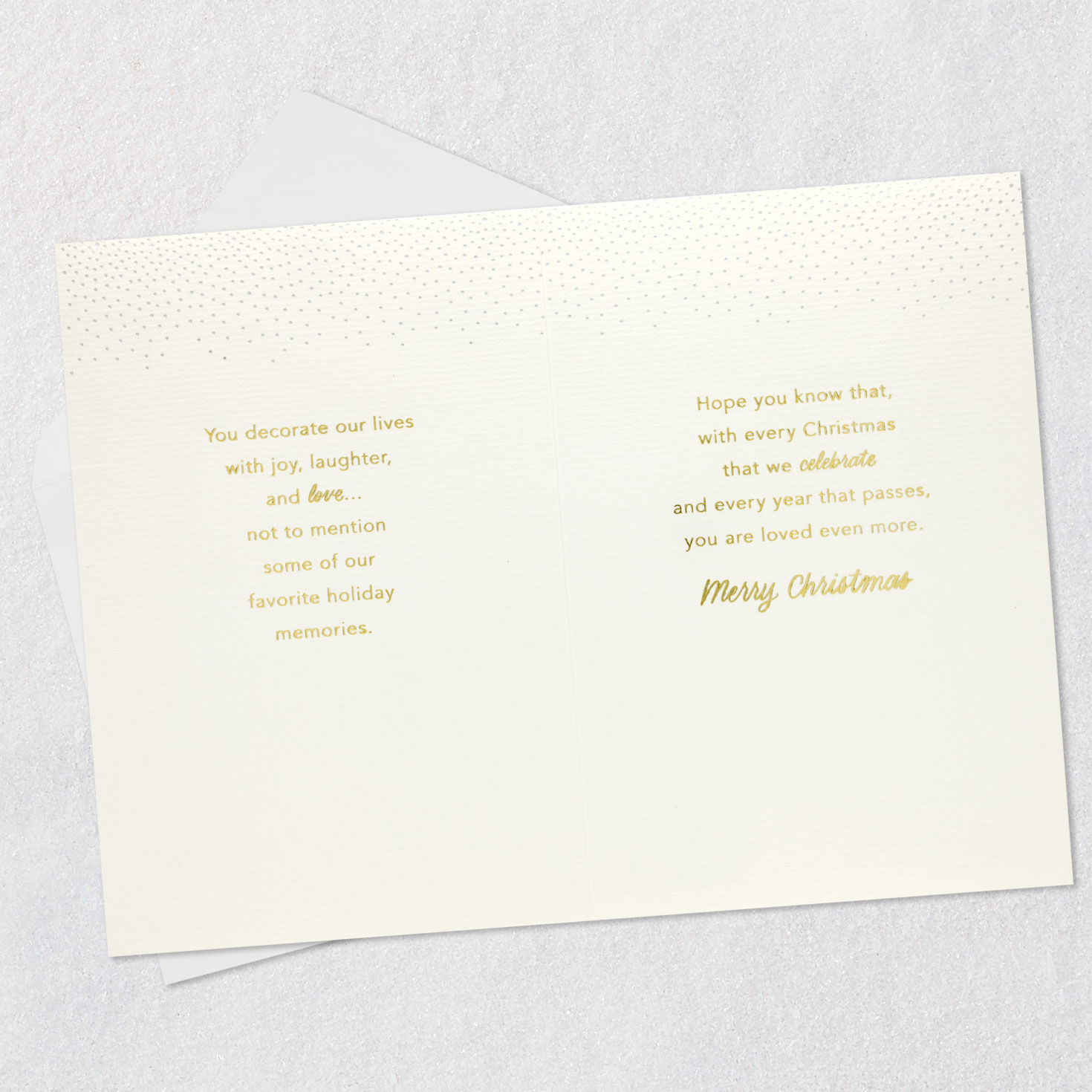 Silver and Gold Gem Tree Christmas Card for Daughter Open card with envelope image number 4