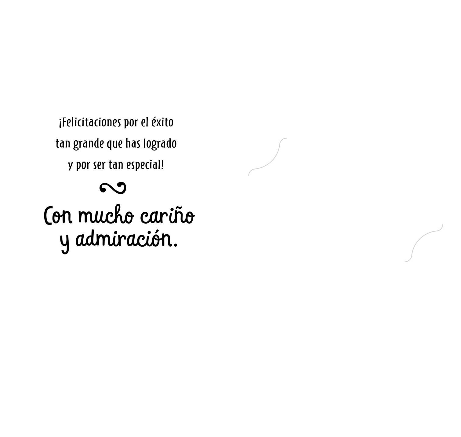 Love and Admiration Spanish-Language Graduation Card, Pack of 10