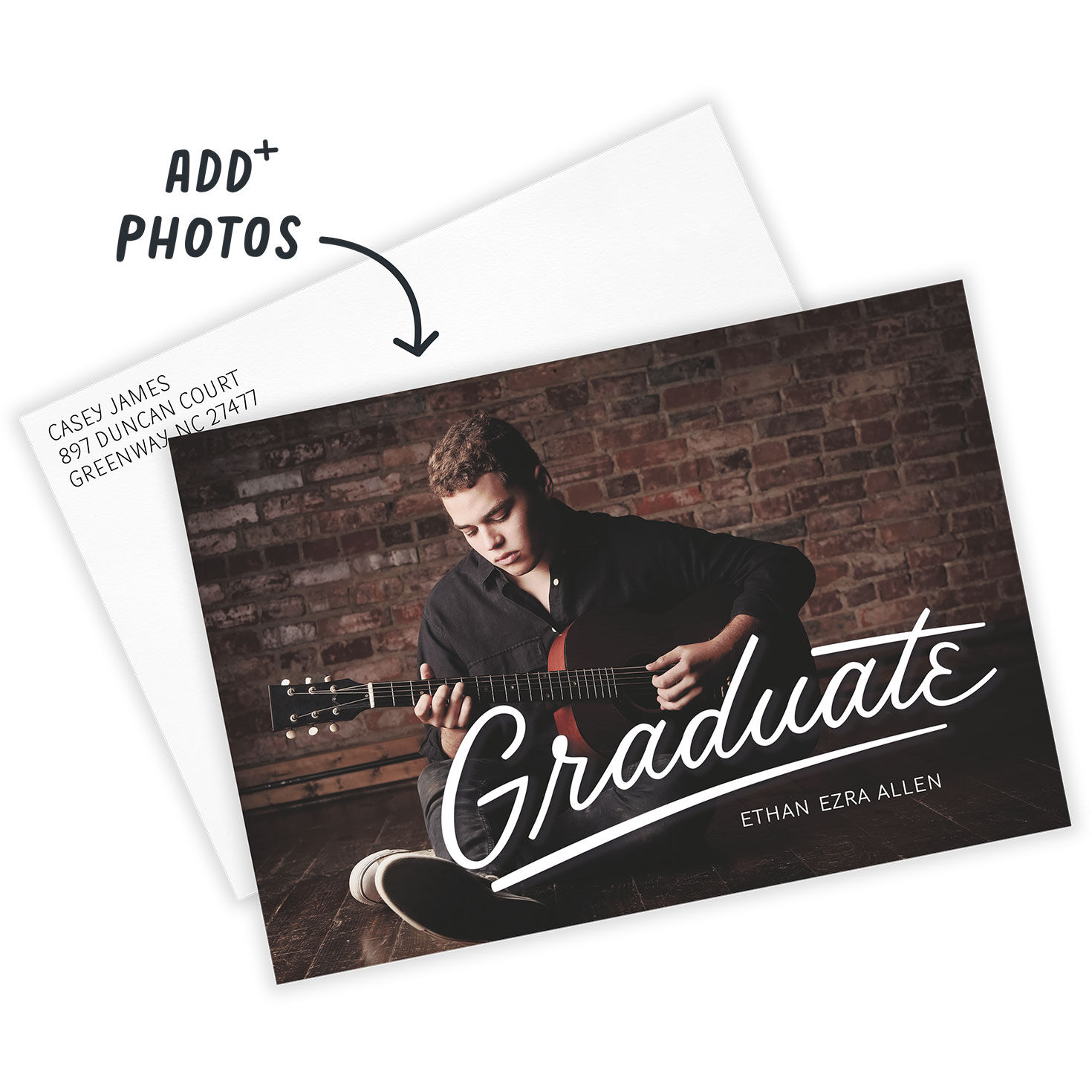Retro Varsity Graduate Graduation Announcement, , large image number 2