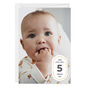 Personalized Milestone Badge with Hearts Photo Card, , large image number 1