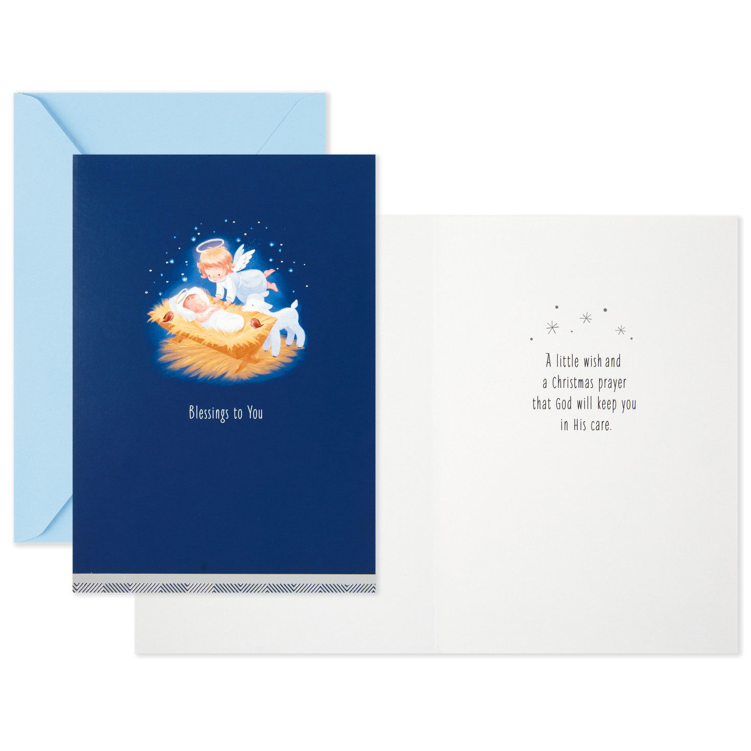 Little Angel and Baby Jesus Boxed Christmas Cards, Pack of 16, , large image number 3