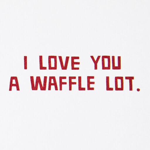 Two Waffles Holding Hands Funny Love Card, 