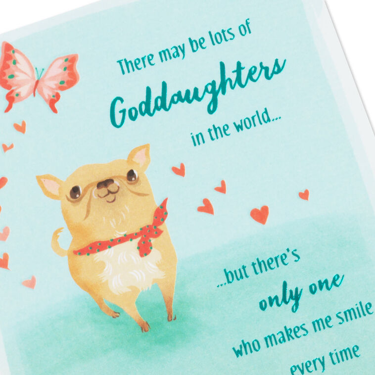 Smiling Thinking of You Birthday Card for Goddaughter, , large image number 4