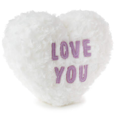Love You Candy Heart Recordable Plush, 8", , large