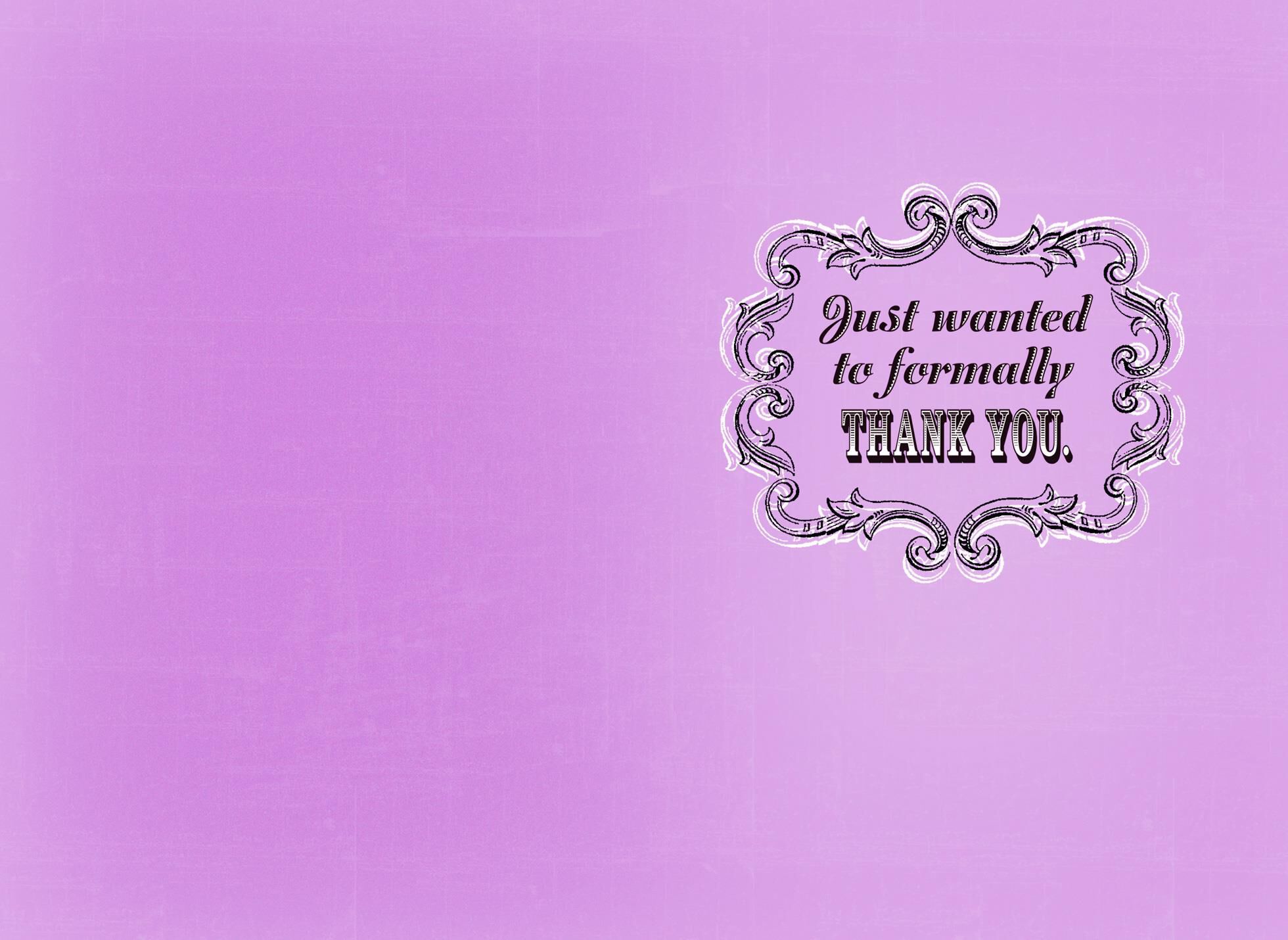 A Fine Formality Thank You Card