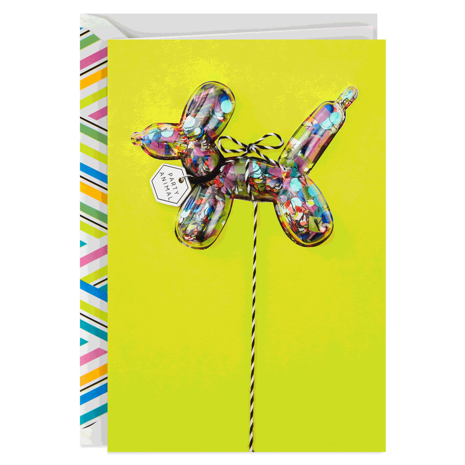 ConfettiFilled Balloon Animal Birthday Card Greeting Cards Hallmark