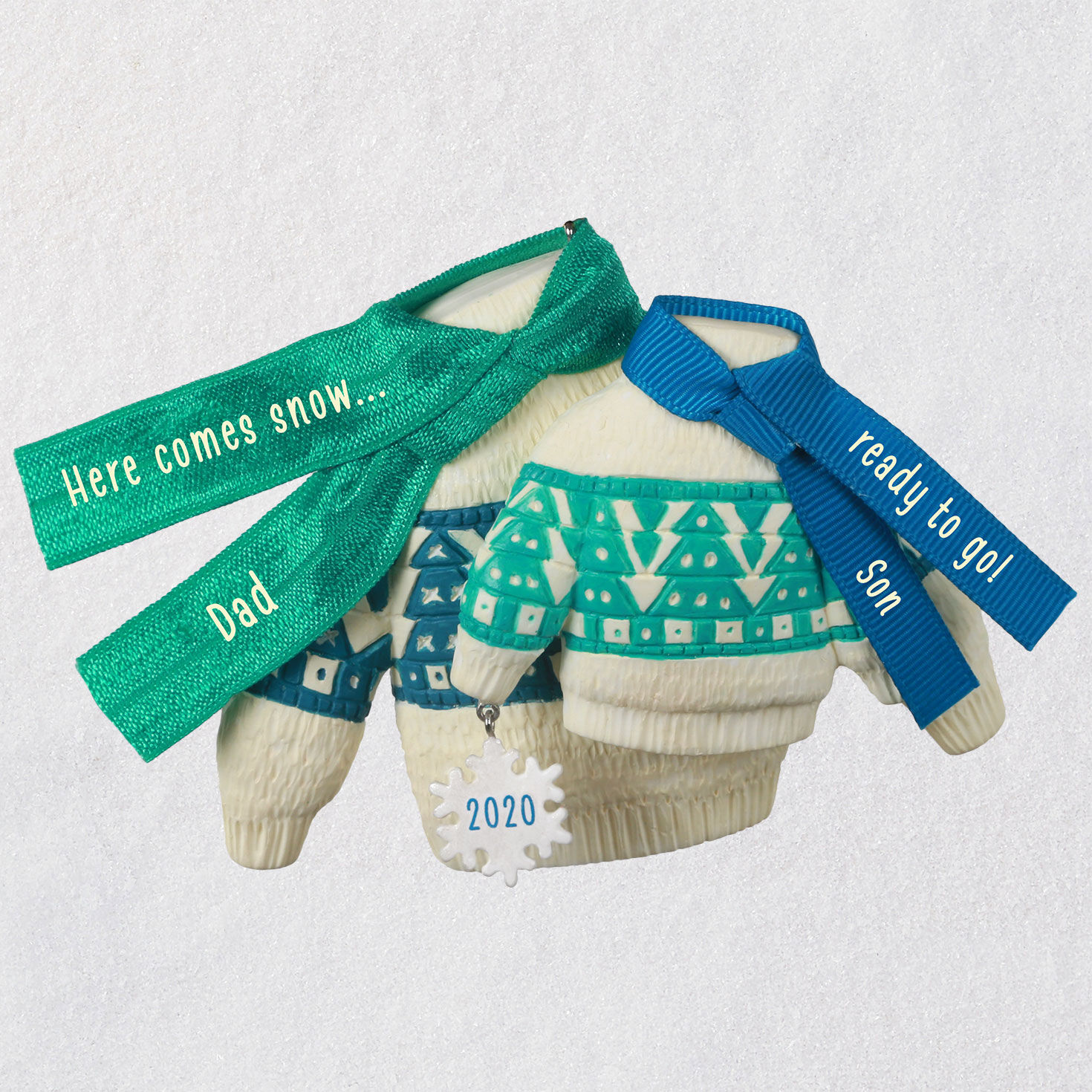 father and son ornament