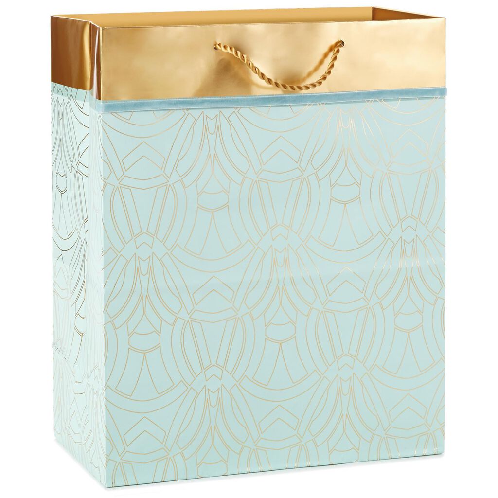 Aqua And Gold Arches Large Gift Bag 13 Bags Hallmark Aqua And Gold Arches Large Gift Bag 13