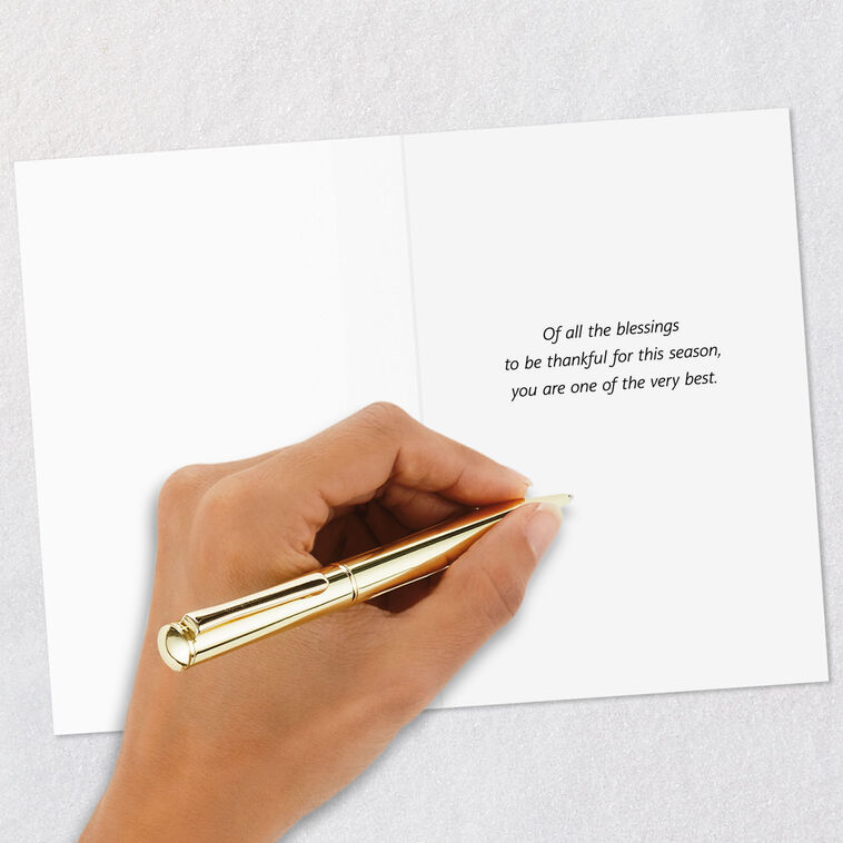 Fall Leaves Wreath Thanksgiving Cards Pack Signing card image number 5