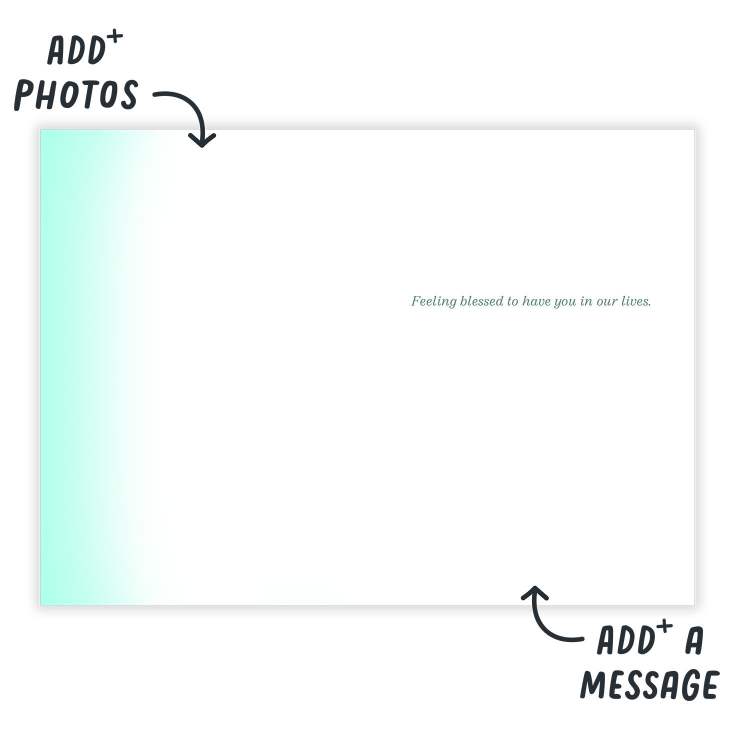 Pink Carnations Personalized Mother's Day Card Open Card indicating personalization image number 3