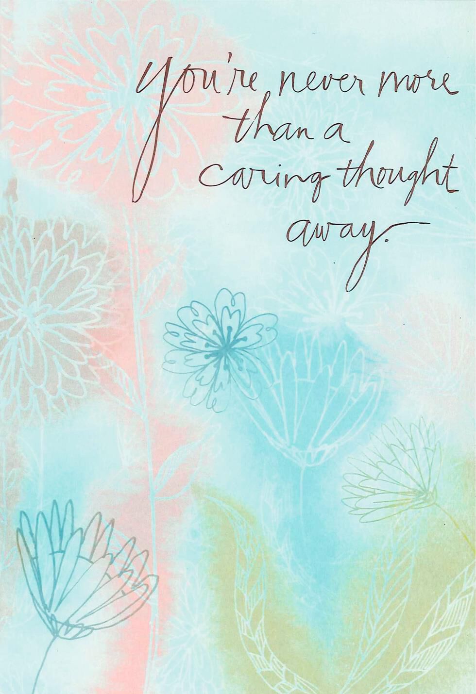 Pastel Mums and Daisies Encouragement Card
