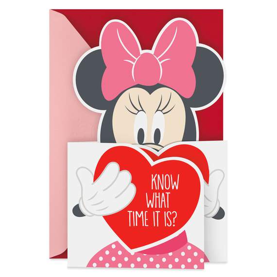 Disney Minnie Mouse Hug Valentine's Day Card, , large image number 1