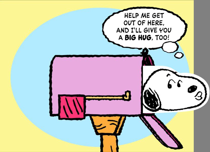 Snoopy Hug and Kiss for Mom Birthday Card