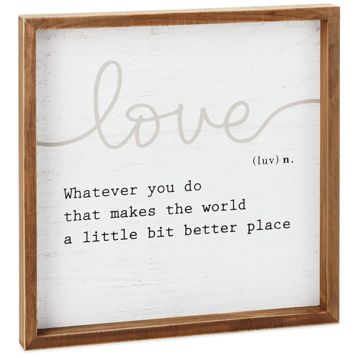 Definition Of Love Wood Quote Sign 11 75x11 75
