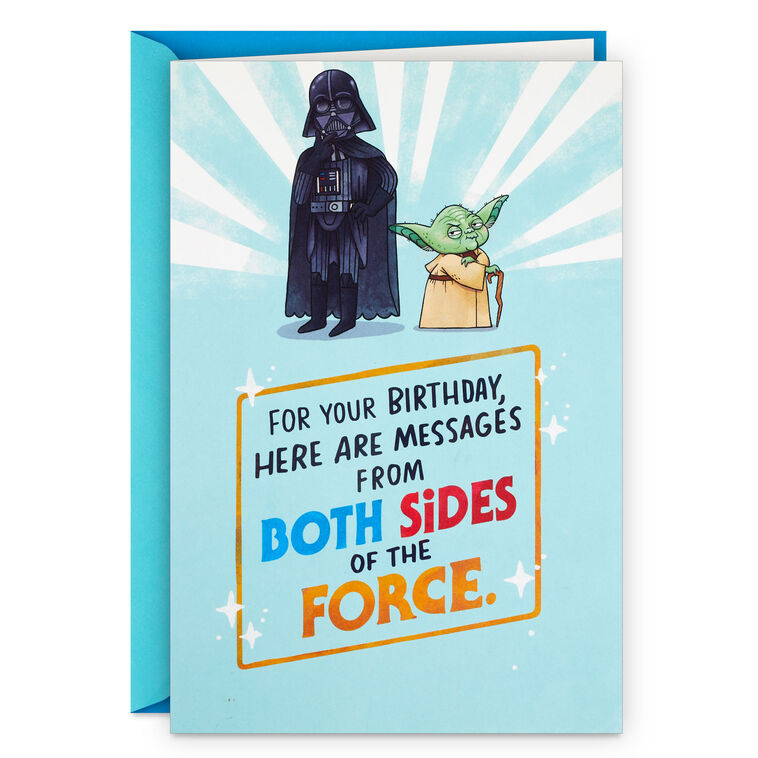 Star Wars™ Both Sides of the Force Funny Birthday Card With Mini Cards
