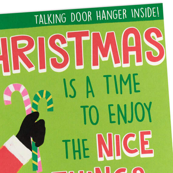 Naughty or Nice Talking Door Hanger Christmas Card With Sound, , large image number 8