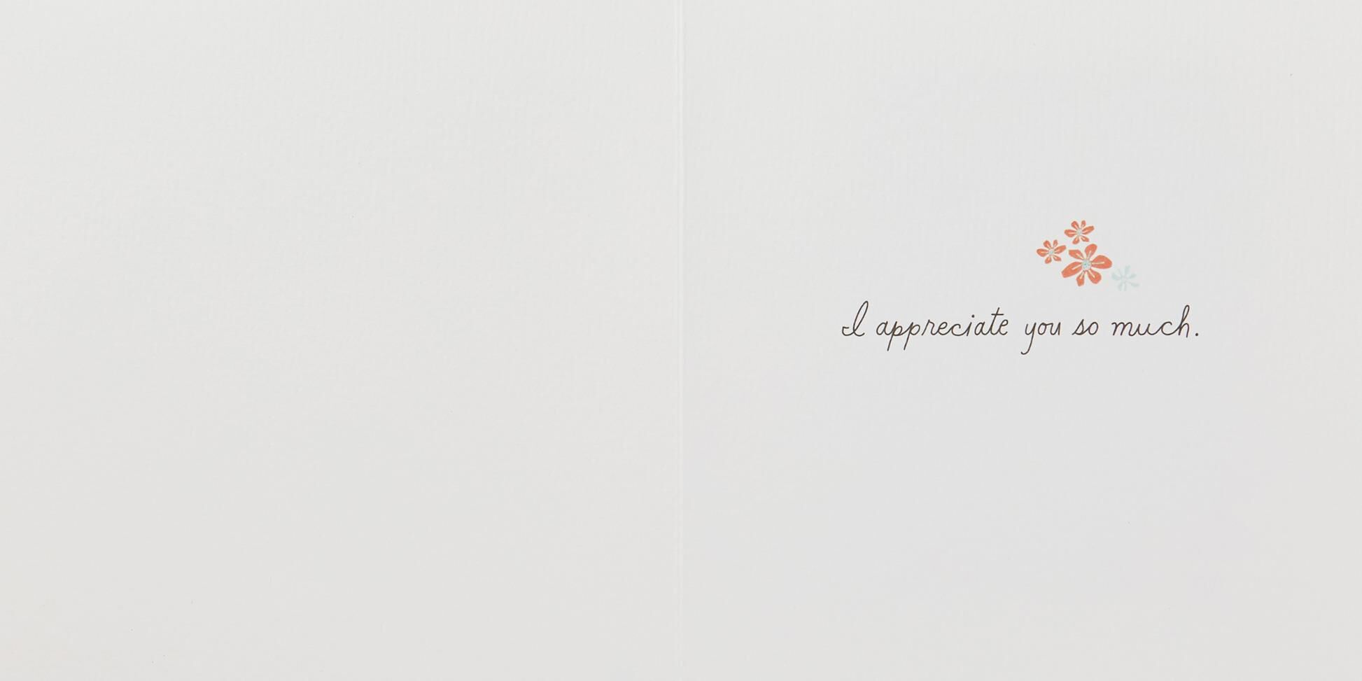 Flower Bouquet I Appreciate You Thank You Card