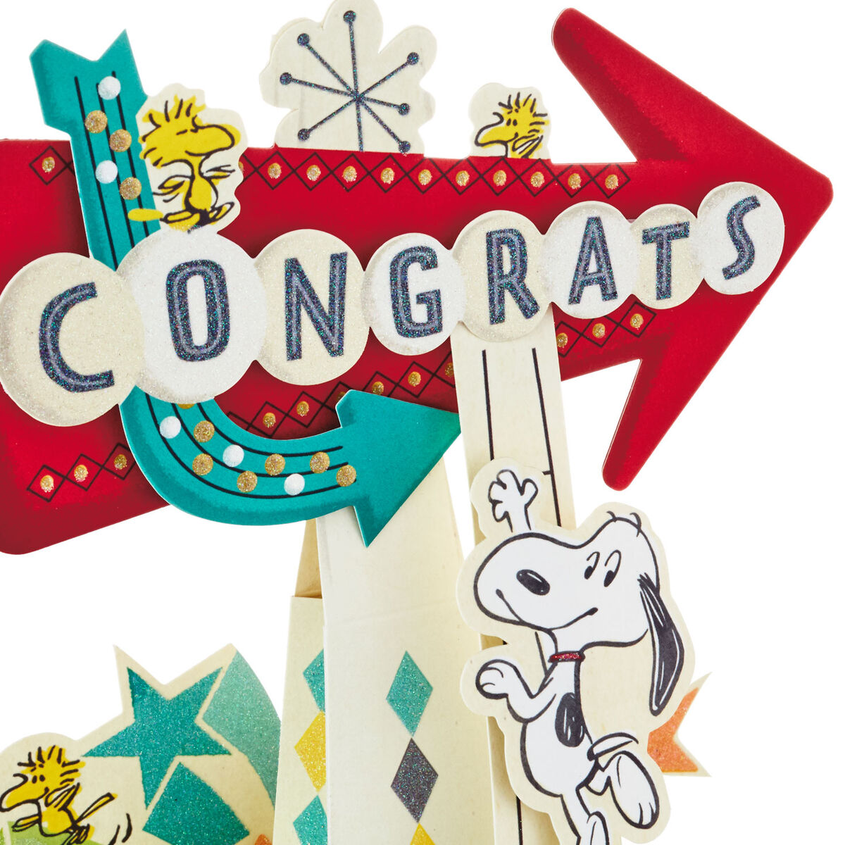 Peanuts® Snoopy and Woodstock 3D Pop Up Congratulations Card - Greeting ...