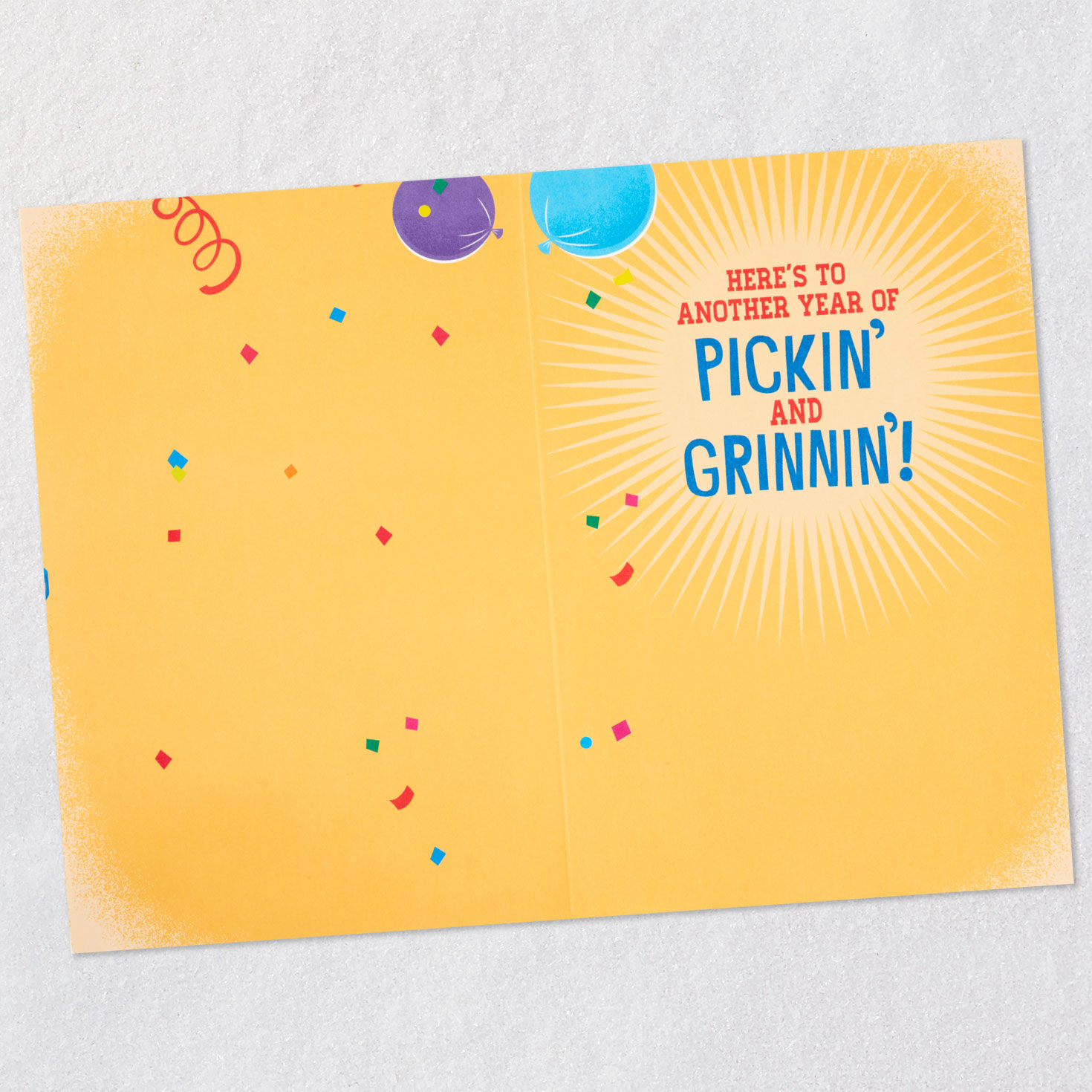 Nose-Picking Pug Funny Musical and Motion Birthday Card Open card with envelope image number 6
