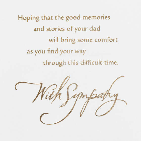 Memories and Stories Sympathy Card for Loss of Dad, , large image number 2